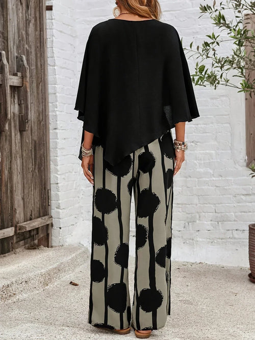 Comfortable Elastic Waist Two-Piece Set
