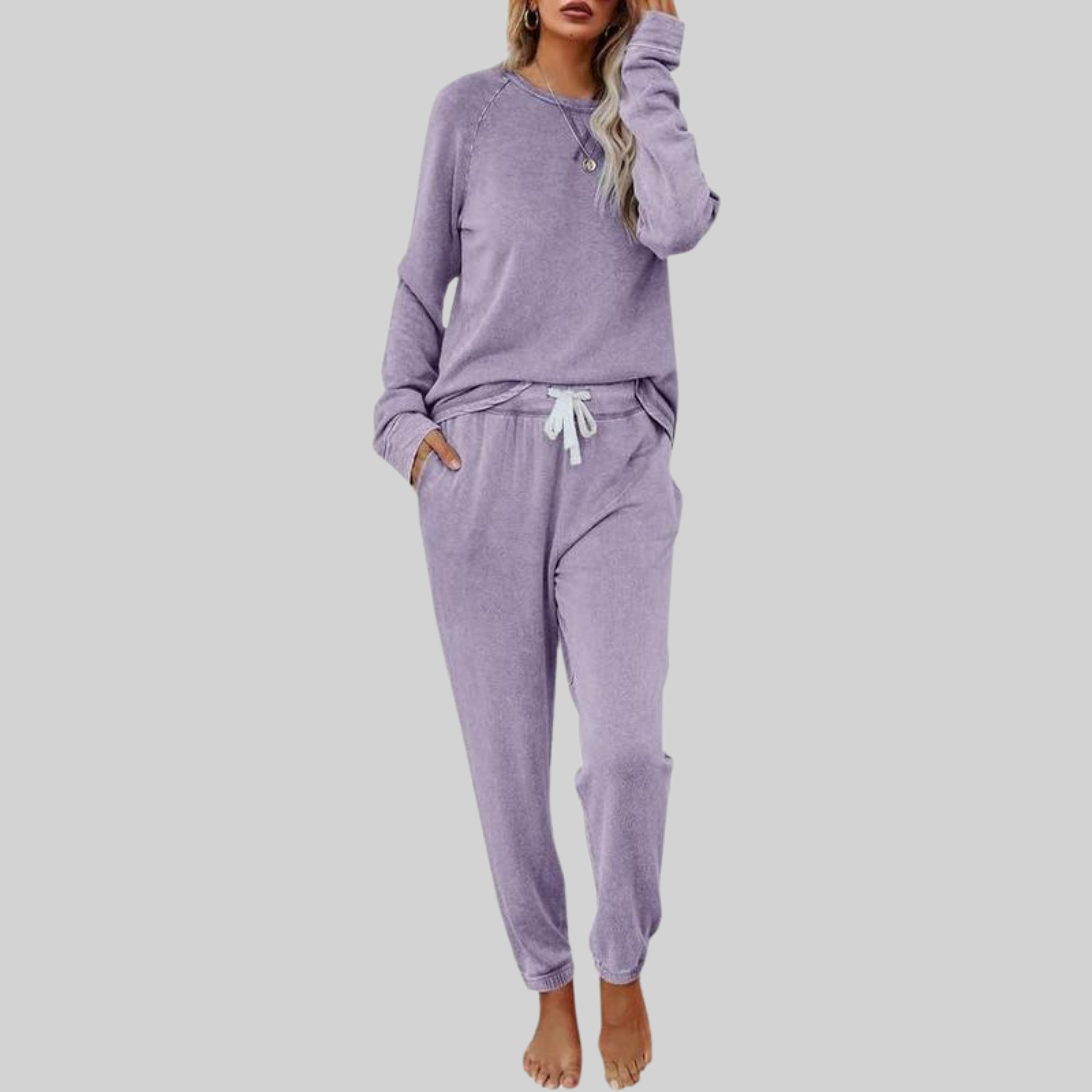 Casual Long Sleeve Lounge Set