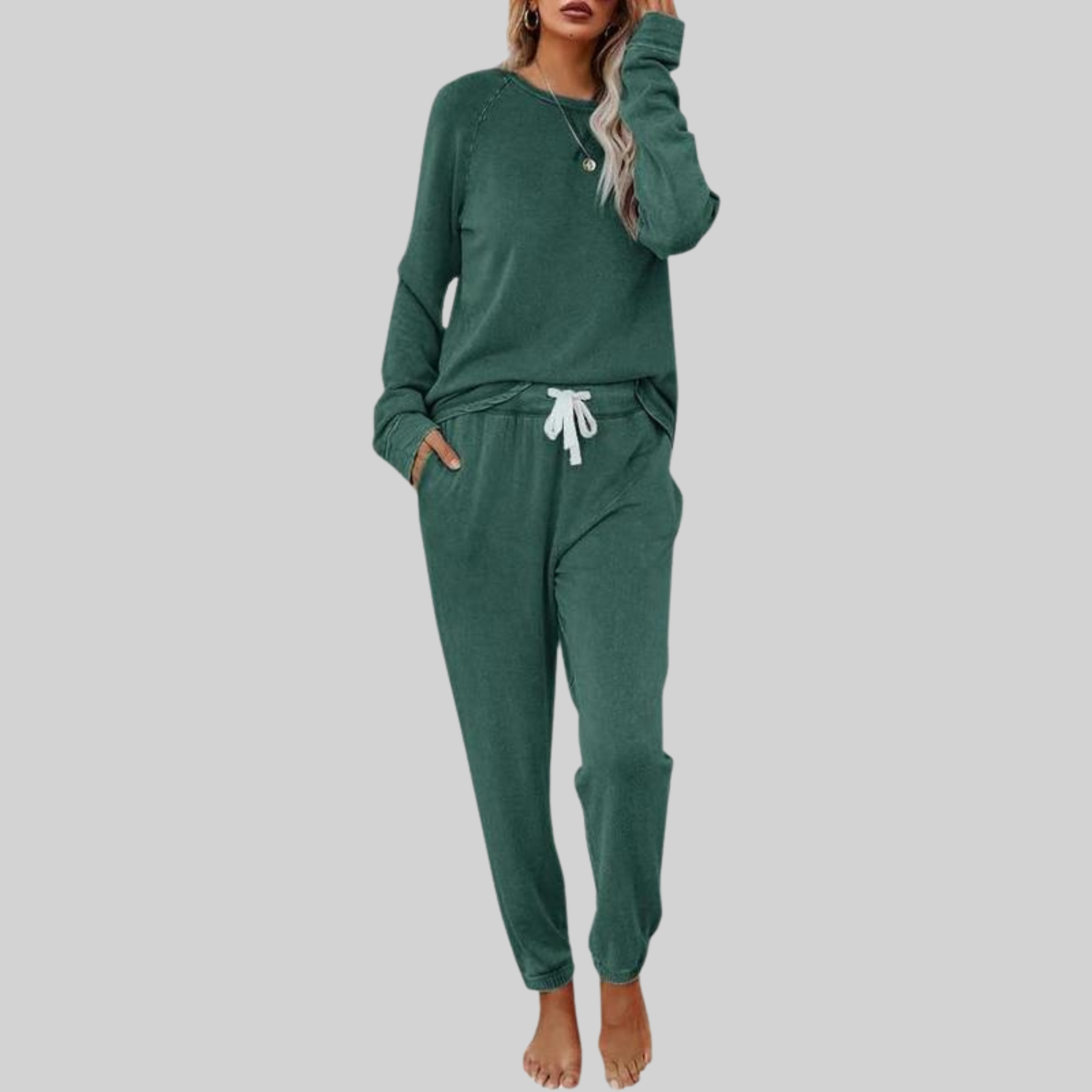 Casual Long Sleeve Lounge Set