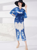 Women's Cloudscape Pleated Midi Dress