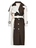 Women's Colorblock Trench Coat