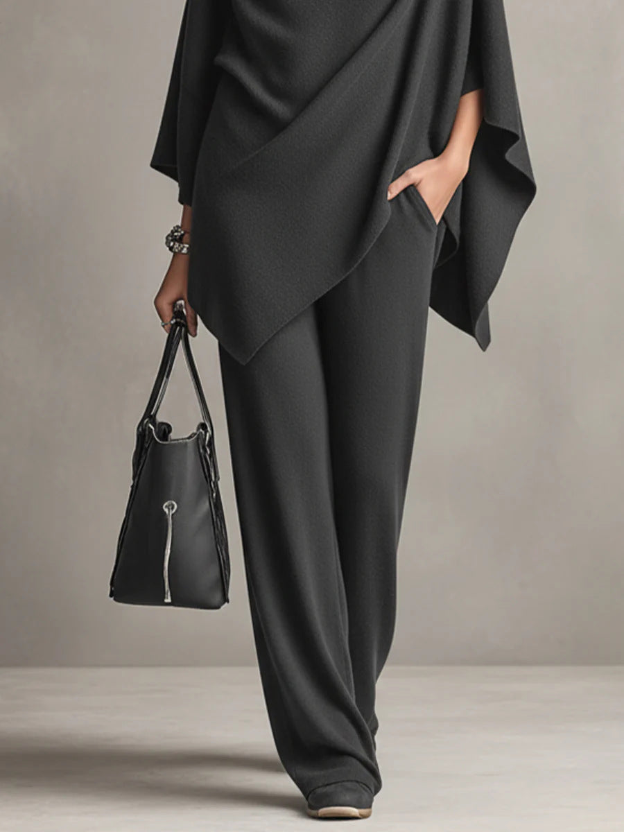 Elegant Draped Two-Piece Set