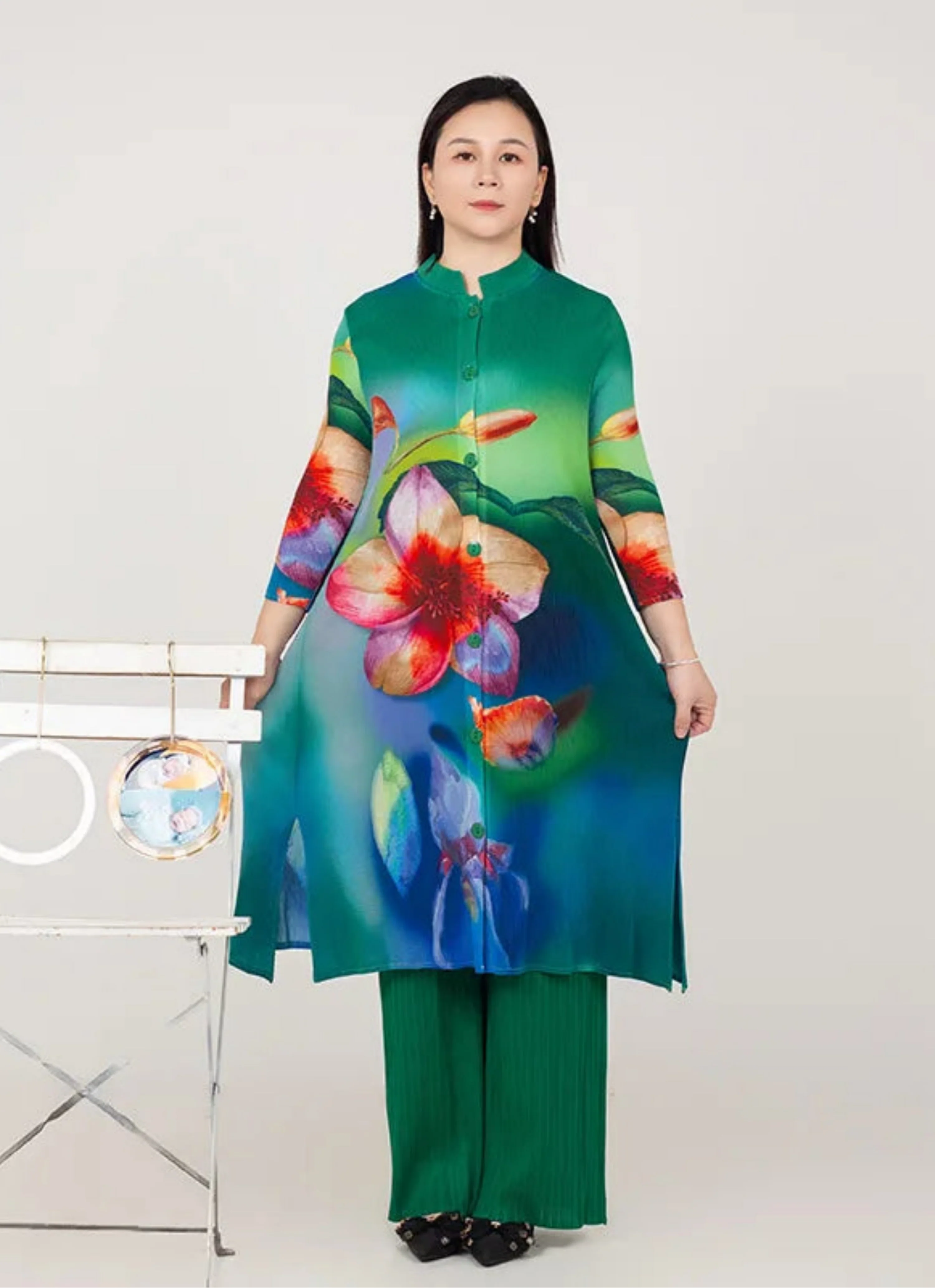 Luxurious Floral Top & Pant Set