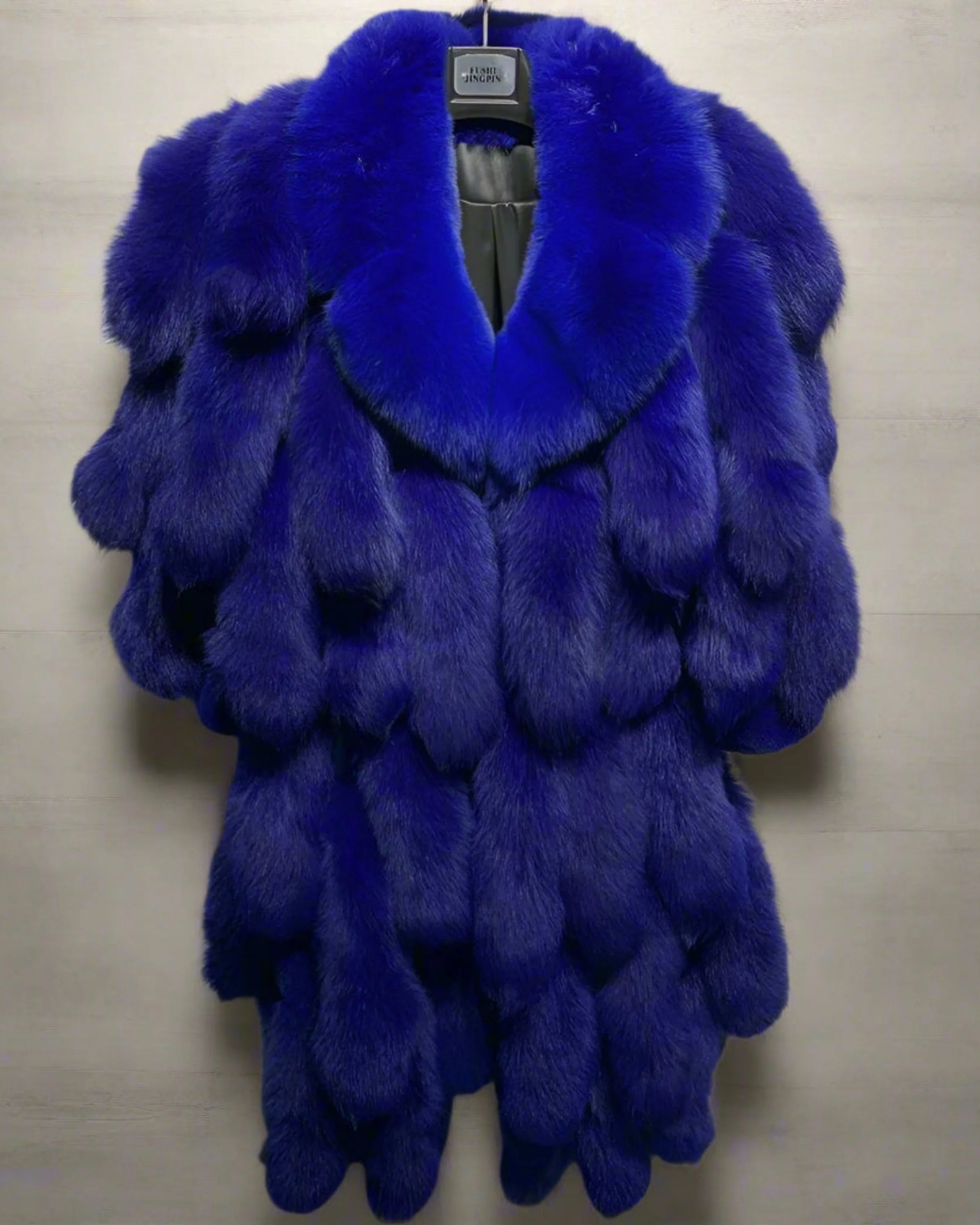 Genuine Fox Fur Tail Long Coat