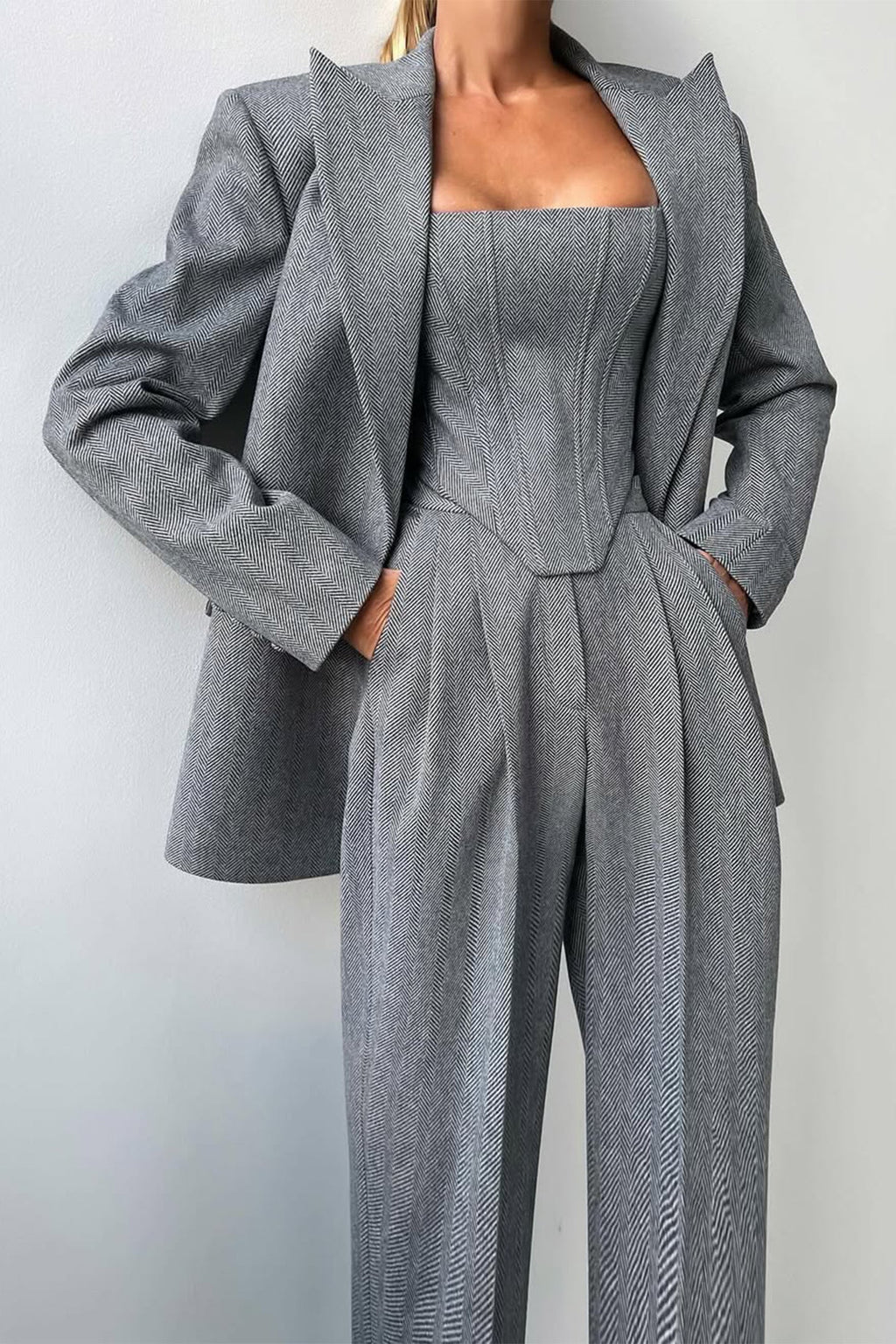 Elegant Three-Piece Suit Set