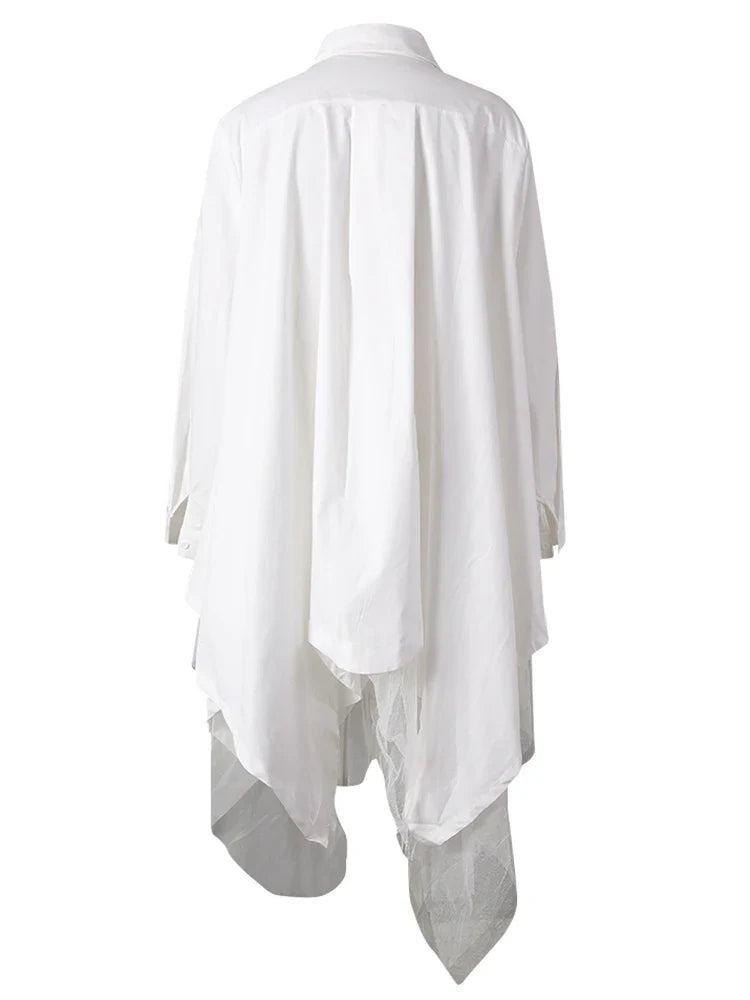 Avant-Garde Asymmetric Hem Tunic Dress