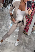 Relaxed Solid Two-Piece Set