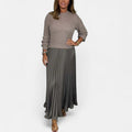 Sweater Pleated Maxi Dress