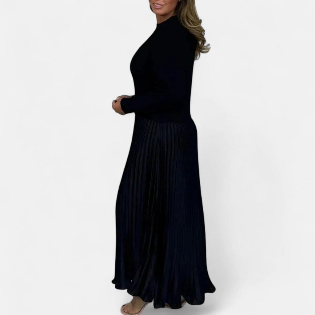 Sweater Pleated Maxi Dress